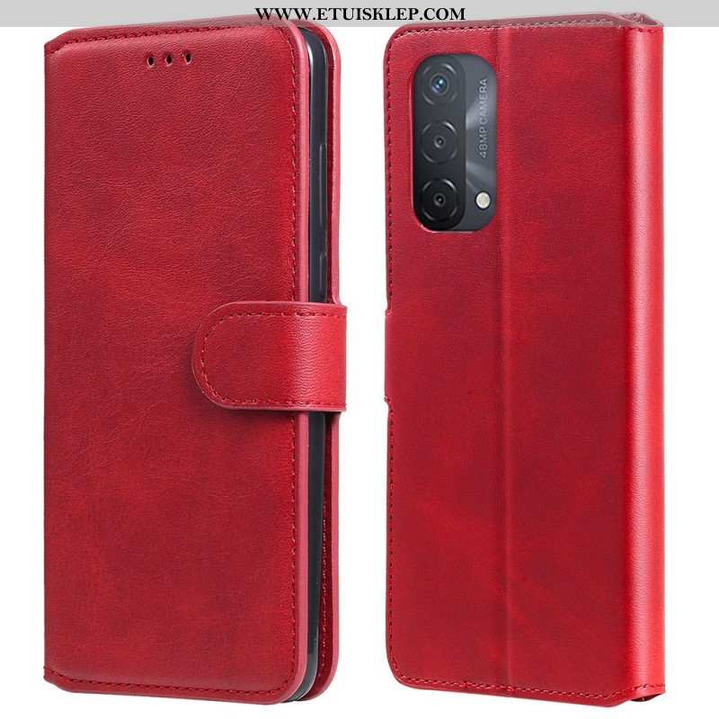 Etui Folio do Oppo A54 5G / A74 5G Efekt Skóry